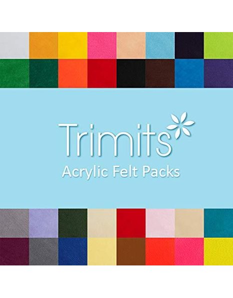 Trimits Craft Felt, 10 Pack, Royal Blue, 23 x 30cm