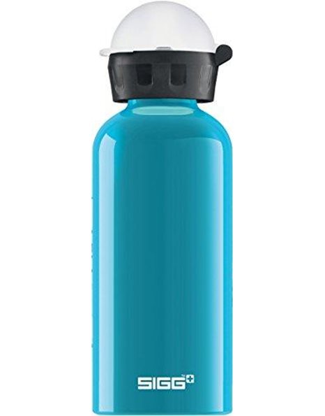 SIGG - Aluminium Kids Water Bottle - KBT Waterfall - Leakproof - Lightweight - BPA Free - Climate Neutral Certified - Aqua - 0.4L