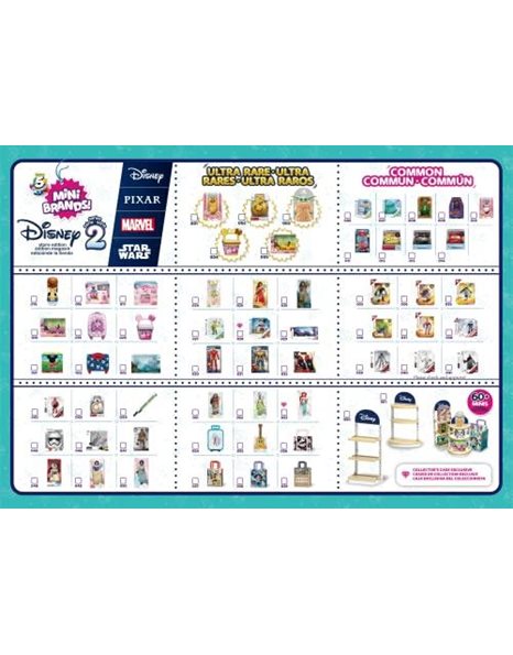5 Surprise Mini Brands Disney Store Series 2 Mystery Capsule Collectible Toy (2 Pack), Gold