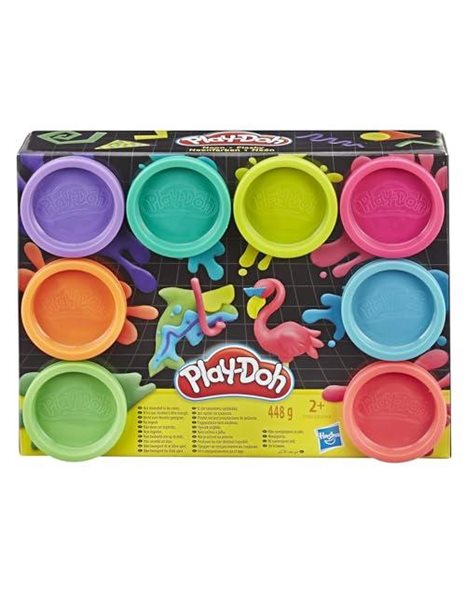 Play-Doh 8-Pack Neon Non-Toxic Modeling Compound with 8 Colours, E5063ES1