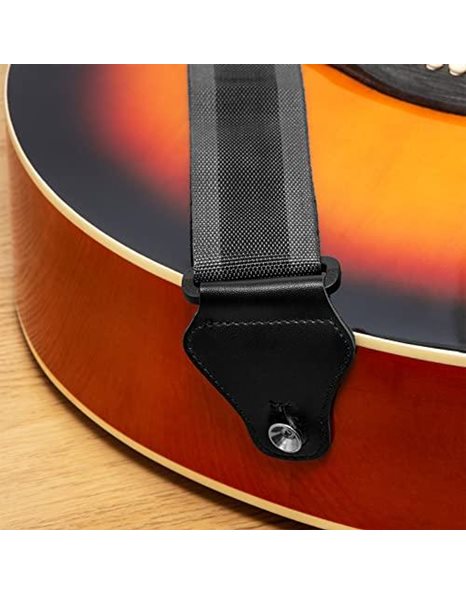 TIGER STP2-GY Nylon Guitar Strap for Acoustic, Classical, Electric and Bass Guitars Grey