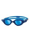 Zoggs Predator Flex Titanium Goggles, UV Protection Swim Goggles, Quick Adjust Swim Goggle Straps, Fog Free Adult Swim Goggle Lenses, Adults 3D Flex Ultra Fit, Blue/Blue/Mirrored Blue - Regular Fit