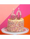 Talking Tables Rose Gold Glitter Number 9 Candle | Premium Quality Cake Topper Decoration Pretty, Sparkly | for Kids, Adults, 9th, 90th Birthday Party, Anniversary, Milestone, RoseGold9