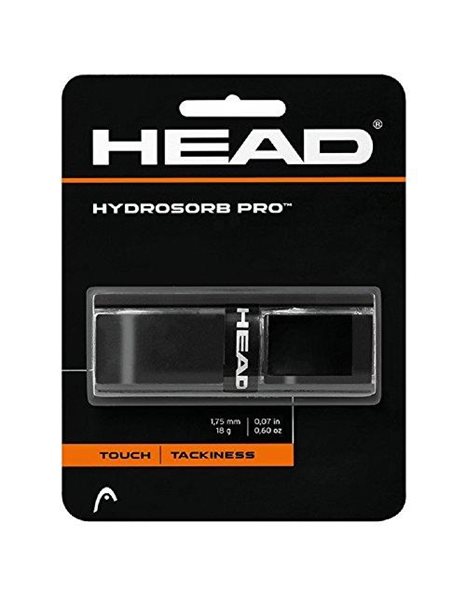 HEAD Unisexs HYDROSORB PRO Racquet Grip, Black, One Size