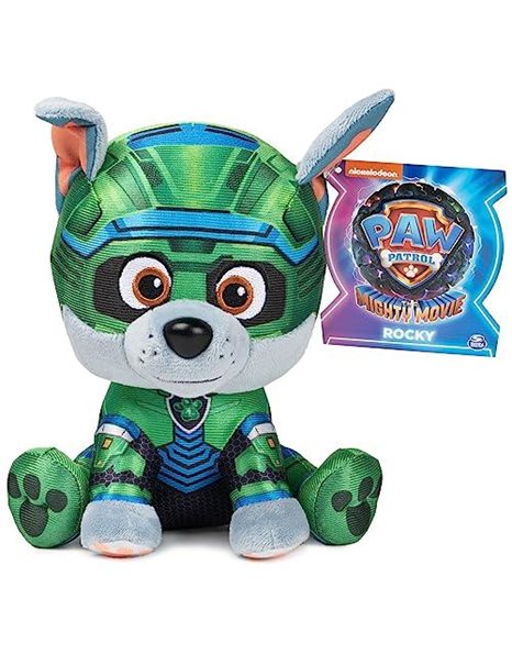 Paw Patrol GUND The Mighty Movie Rocky Stuffed Animal, Plush Toy for Ages 1 and Up, 15.24cm