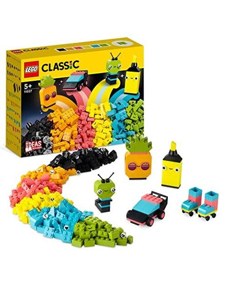 LEGO 11028 Classic Creative Pastel Fun Bricks Box & 11027 Classic Creative Neon Fun Brick Box Set