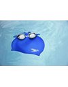 Speedo Unisex Silicone Swim Cap, Blue, One Size UK