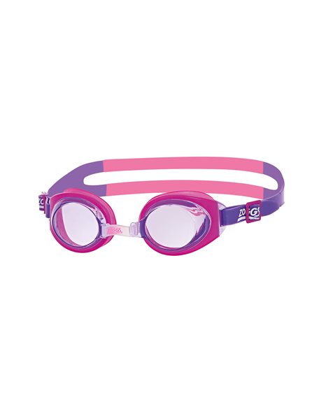 Zoggs Little Ripper Kids Swimming Goggles, UV Protection Swim Goggles, Slide Adjust Split Yoke Children’s Goggles Strap, Fog Free Pink Tinted Swim Goggle Lenses, Goggles kids 0-6 years, Pink/Purple