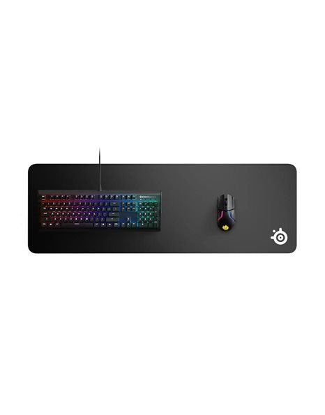 SteelSeries QcK Edge Cloth Gaming Mouse Pad - Never-fray Stitched Edges - Optimized For Gaming Sensors - Size XL (900 x 300 x 2mm) - Black