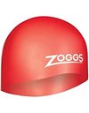 Zoggs Unisex Easy-fit Silicone Swimming cap, Red, Normal UK