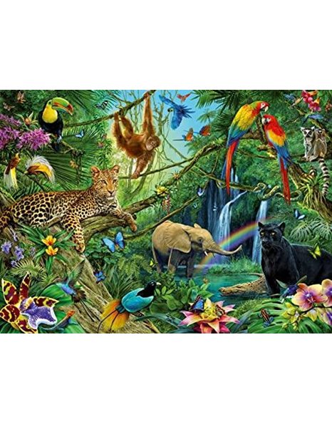 Ravensburger Jungle Jigsaw Puzzle for Kids Age 8 Years Up - 200 Pieces , 49.3x36.2cm