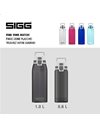 SIGG - Tritan Water Bottle - Total Color ONE - Suitable For Carbonated Beverages - Dishwasher Safe - Leakproof - Featherweight BPA Free - 0.6L / 1L, Anthracite