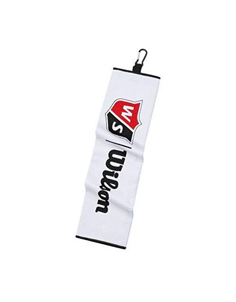 Wilson Staff Unisex Golf-Towel, Triple Folded, TRI FOLD, Microfibre, White, One size fits all, WGA9000101