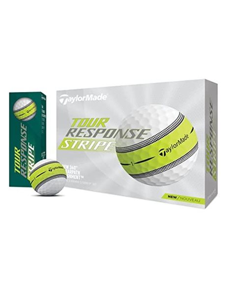 TaylorMade Unisexs Tour Response Stripe Golf Ball, One Size