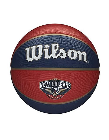 Wilson Basketball, NBA Team Tribute Model, NEW ORLEANS PELICANS, Outdoor, Rubber, Size: 7
