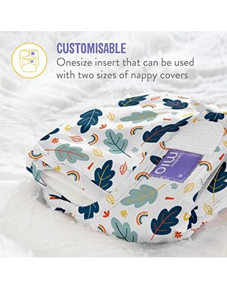Bambino Mio, Mioduo Two-Piece Reusable Eco Chemical Free Nappy, Butterfly Bloom, Size 1 (<9Kgs)
