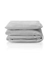 Julius Zollner Muslin Childrens Bed Linen 100 x 135 + 40 x 60 cm, 2-Piece Set Consisting of Duvet Cover and Pillowcase, 100% Cotton Muslin, with Zip, Standard 100 by Oeko-Tex, Grey