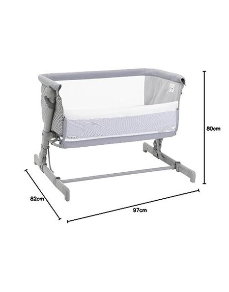 Chicco Next2Me Go, Eco+ Baby Crib, Fits Most Beds, Adjustable Height, Reclining, Promotes Air Circulation, Mattress and Travel Bag Included
