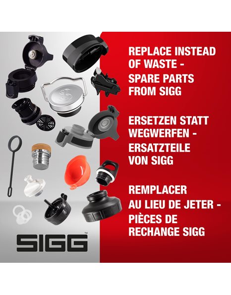 SIGG WMB ONE Top Glacier Closure (One Size), Replacement Spare Part for SIGG Drinking Bottle, One-Handed & Leak-Proof Closure Cap