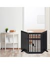 Relaxdays Safety Gate for Children & Pets, with Feet and Floor Protectors, Free-Standing Barrier, 92 x 154 cm, Black