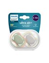 Philips Avent Ultra Air Soother 2 Pack - BPA-Free Soother for Babies Aged 6-18 Months (Model SCF085/20)