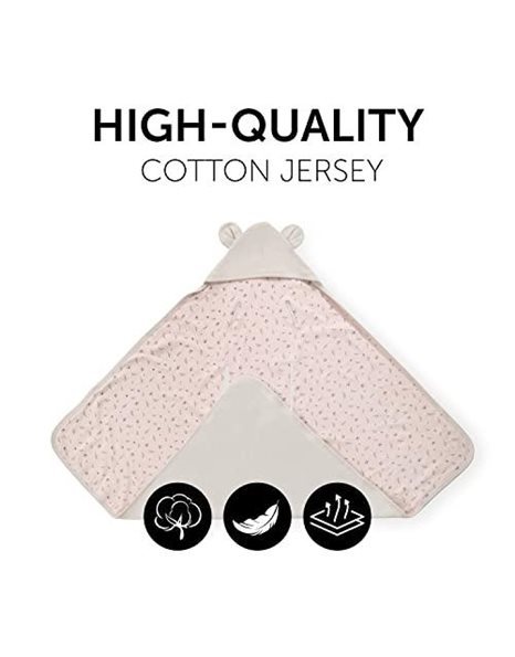 Hauck Snuggle N Dream Baby Blanket, Beige Bloom - Soft Cotton Wrapping Blanket for Car Seats, Pushchairs, Strollers & Beds, Machine Washable