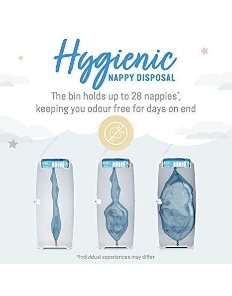 Angelcare Nappy Disposal System Value Pack, White, 1 count