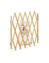 Relaxdays Safety Gate, Barrier, Extendable up to 96 cm, 48.5-60 cm high, Bamboo, Stair & Door Dog Guard, Natural