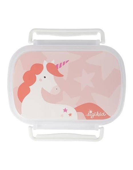 Sigikid 25371 Unicorn Lunch Box with Insert and Clip Closure, BPA-Free, Safe, Lightweight, Recommended for Children from 1 Year