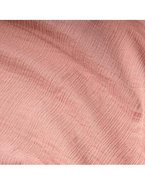 Julius Zollner Muslin Childrens Bed Linen 100 x 135 + 40 x 60 cm, 2-Piece Set Consisting of Duvet Cover and Pillowcase, 100% Cotton Muslin, with Zip, Standard 100 by Oeko-TEX, Dusty Rose