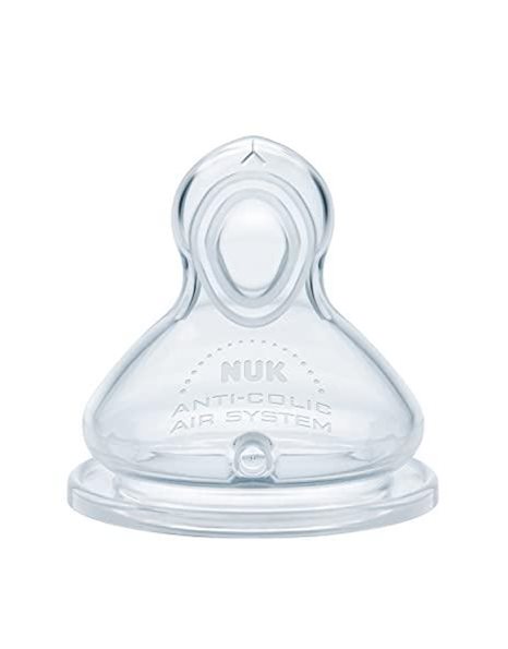 NUK First Choice+ Flow Control Bottle Teat | 6-18 Months | Anti-Colic Valve | BPA | 2 Units