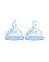 NUK Silicone Teats Size 0-6 Months Thickened Milk - Size L - Pack of 2