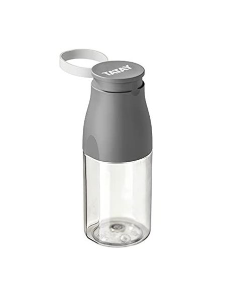 TATAY Urban Drink Bottle 400ml, Airtight, Tritan made, BPA Free, Break Resistant, No Flavor or Odor, Dishwasher and Microwave Safe. Grey