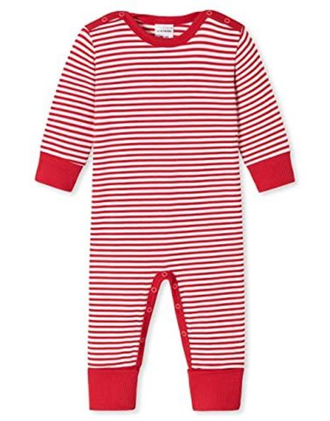 Schiesser Baby Anzug mit Vario Fu? Toddler Sleepers, Rot wei? Gestreift, 74