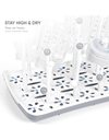 Termichy Baby Bottle Dryer Rack with Removable Water Tray, Baby Drying Rack Ideal for Bottles, Teats, Cups, Pump Parts and Accessories Grey