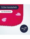 Julius Zollner Jacquard Comforter Cotton Blanket Size 75 x 100 cm Made in Germany 100% Cotton Oeko-Tex® Standard 100 Hearts Pink