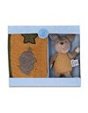 Sterntaler Baby Unisex Gift Set, Baby Gift Set, Rabbit, Mini Turtle Bib and Terry Cloth Bib - Baby Gift - Light Brown