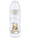 NUK First Choice + Baby Bottle for 0-6 Months, Temperature Control Indicator, 300ml Bottle with Anti-Colic Valve, BPA Free, Disney Winnie the Pooh Silicone Teat