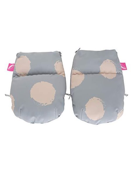 1 Pair of Hand Warmers Muffs for prams - Made from Soft Shell (Splash Apricot)