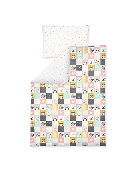 Julius Zollner 8510119110 Childrens Bed Linen 100 x 135 + 40 x 60 cm 100% Cotton Made in Germany Memory