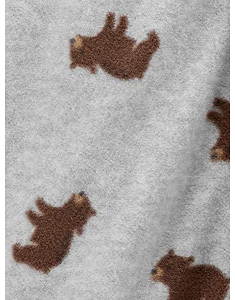 Simple Joys by Carters Baby 2-Pack Microfleece Long-Sleeve Sleepbag Wearable Blanket, Grey Heather Bear/White Forest Animals, 3-6 Months (Pack of 2)