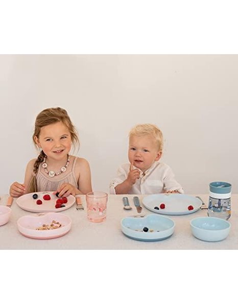 Mepal – Children’s dinnerware 6-Piece Set Mepal Mio – Child-Friendly Tableware - Includes Children’s Cutlery, Glass, Plate & Bowl - Dishwasher Safe & BPA-Free - Set of 6 – Flowers & Butterflies