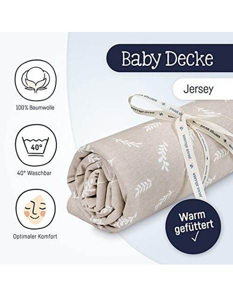 Baby Blanket Jersey Padded 70 x 100 cm
