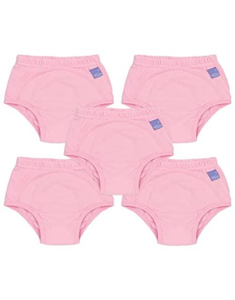 Bambino Mio, Reusable Potty Training Pants for Boys and Girls, 5 Pack, Light Pink, 3+ Years