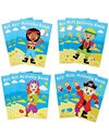 Baker Ross FC905 Pirate Mini Activity Books for Kids - Pack of 12, Entertaining Travel Activities, Party Favours, and Colouring Books for Children