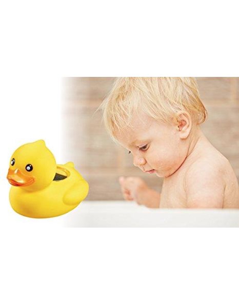 TFA Dostmann Duck Bath Thermometer, 30.2031.07, Rubber Duck, Plastic, Yellow, 6 x 3 x 15 cm
