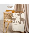 Julius Zollner Jacquard Comforter Cotton Blanket Size 75 x 100 cm Made in Germany 100% Cotton Oeko-Tex® Standard 100 Forest Animals Natural