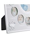 Relaxdays Nursery Picture Frame for 13, Month Aluminium Photo Calendar, 29 x 24 cm, Display Collage, White, Standard