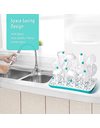Termichy Baby Bottle Drying Rack with Removable Water Tray Countertop Bottle Holder for Baby and Toddler (Blue)