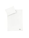 Julius Zollner Muslin Childrens Bed Linen 100 x 135 + 40 x 60 cm, 2-Piece Set Consisting of Duvet Cover and Pillowcase, 100% Cotton Muslin, with Zip, Standard 100 by Oeko-Tex, Ivory